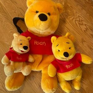 Winnie The Pooh Backpack & Stuffies